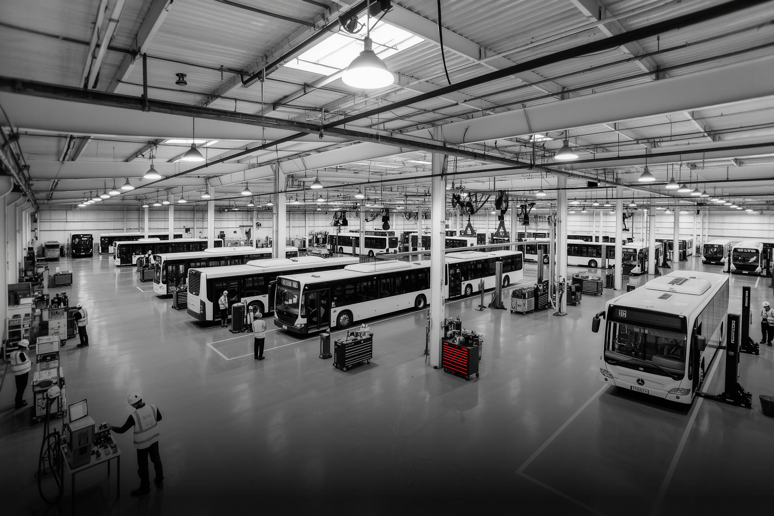 Petromin commercial vehicle service facility with fleet bays